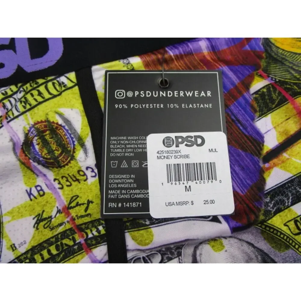 PSD Money Scribe Men's‎ Medium Underwear Boxer Briefs